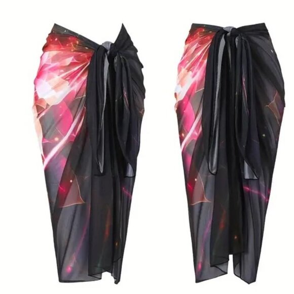 INTERNATIONAL- HIGH QUALITY Other - Semi-Sheer Beach Cover-Up (Color: Multicolor)